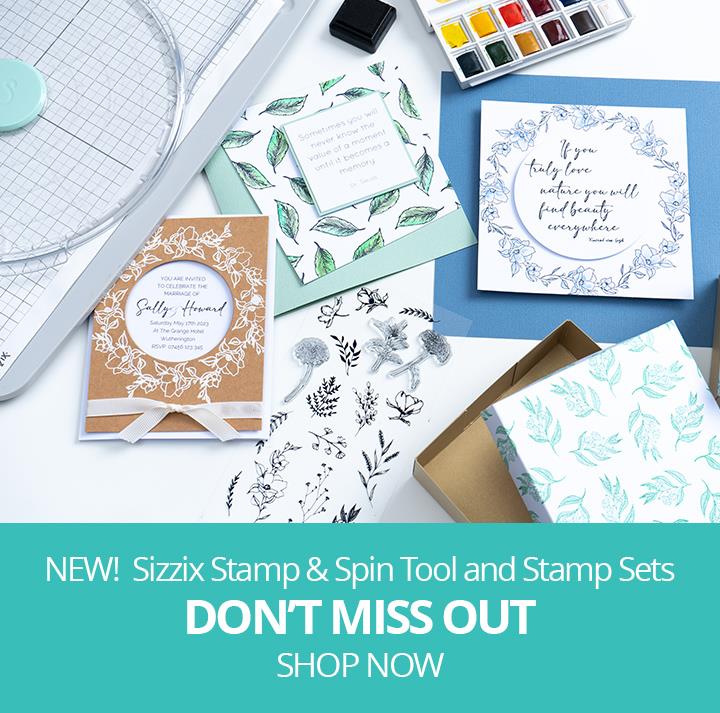 New! Sizzix Stamp & Spin Tool and Stamp Sets