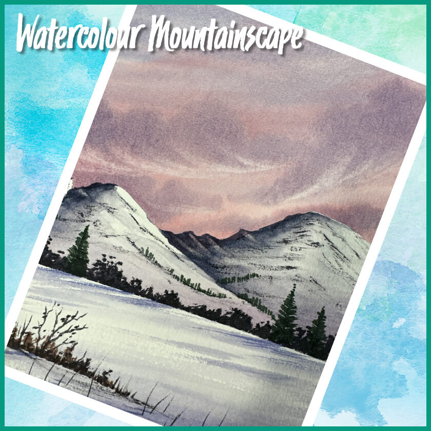 Watercolour Mountainscape