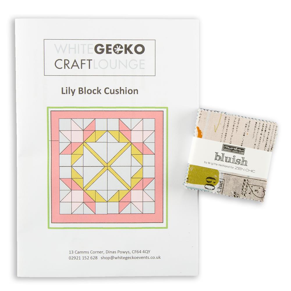 White Gecko Moda Mini Charm Pack with Lily Block Pattern - Pick N - 611661