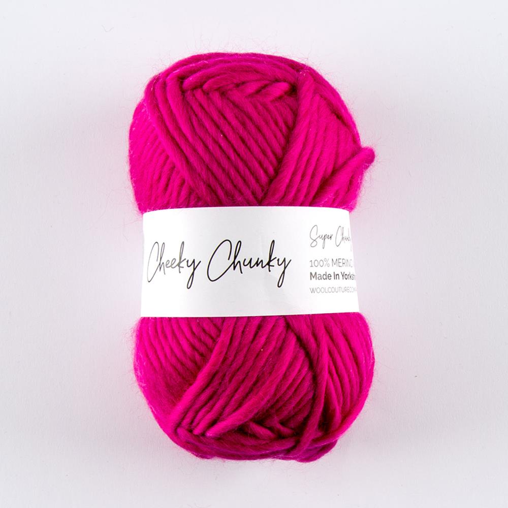 Raspberry Super Chunky Yarn. Cheeky Chunky Yarn by Wool Couture. 200g Skein  Chunky Yarn in Raspberry Pink. Pure Merino Wool. 