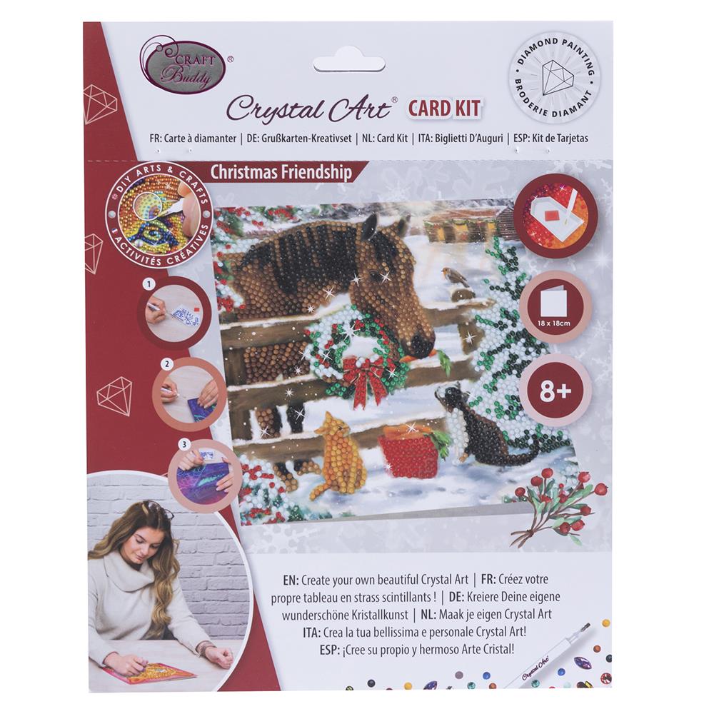 Craft Buddy Traditional Christmas Crystal Art Card-Making Kit