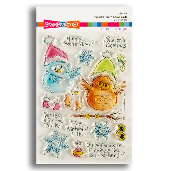 Stampendous Cool FransFormer- Snow Birds - 22 Stamps - 003709