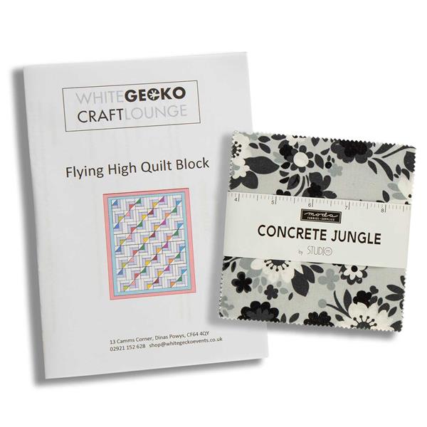 White Gecko Moda Concrete Jungle Charm Pack with Flying High Patt - 004450