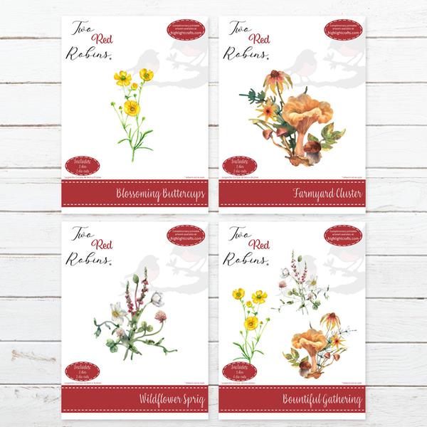 Two Red Robins Buttercup Farm Florals Die Collection - 7 Dies - 005230