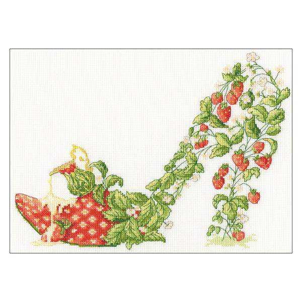 Bothy Threads Strawberries And Cream Counted Cross Stitch Kit - 2 - 005596