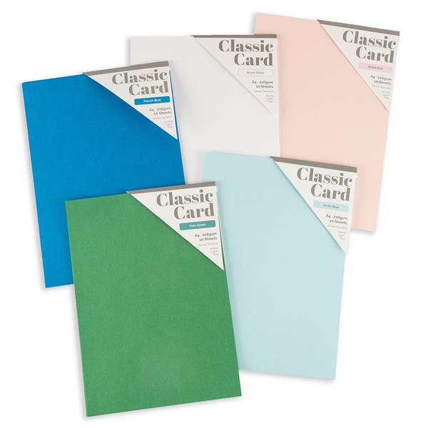 Tonic Studios Craft Perfect A4 Classic Card - Green, Blues, Pink  - 010509