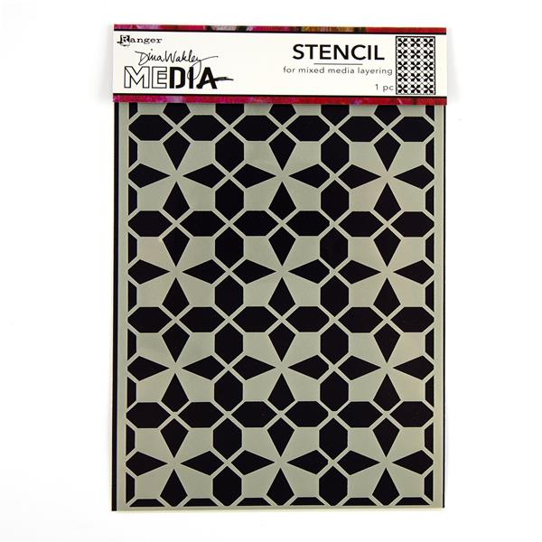 Dina Wakley Media Stencil - Tile Floor - 011049