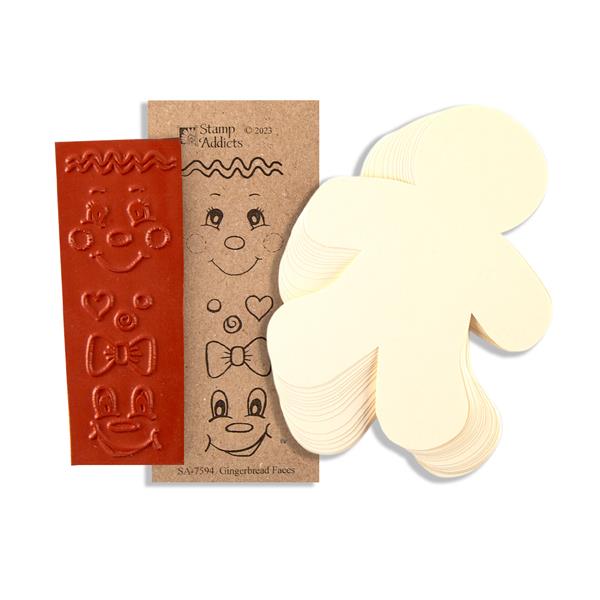 Stamp Addicts Gingerbread Faces - 1 Cling Mounted Rubber Stamp &  - 011415