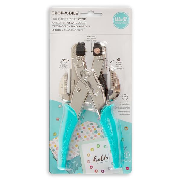 We R Memory Keepers Crop-A-Dile Hole Punch & Eyelet Setter - Turq - 013177