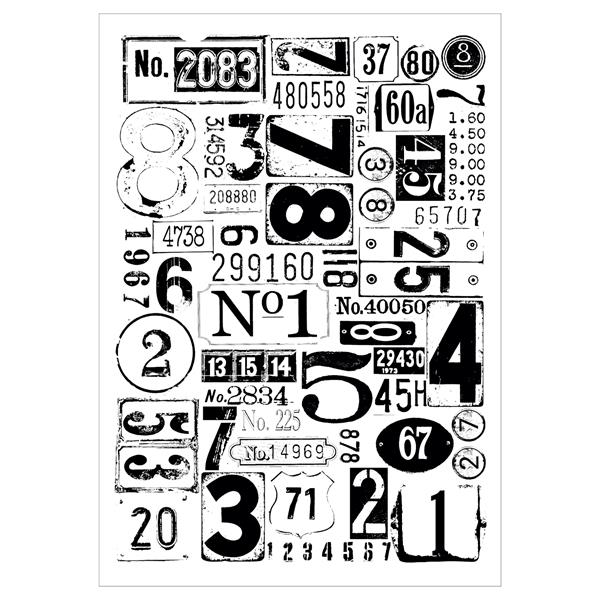 Funky Fossil A6 Stamp Set - Lucky Number - 014635