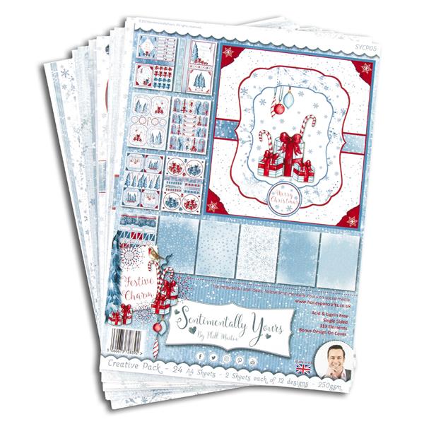 Sentimentally Yours Festive Charm A4 Creative Paper Pack - 24 She - 015084
