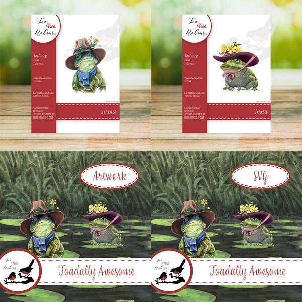 Two Red Robins Toadally Awesome Die & Download Collection - 015722