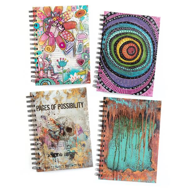 Funky Fossil 4 x A5 Limited Edition Designer Notebooks - 4 Design - 016922