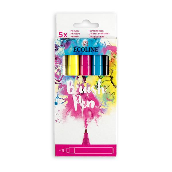 Ecoline Brush Pens Set of 5 - Primary - 020561
