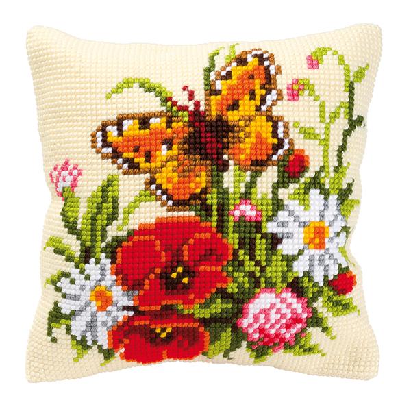 Vervaco Butterfly Cross Stitch Cushion Kit - 020815