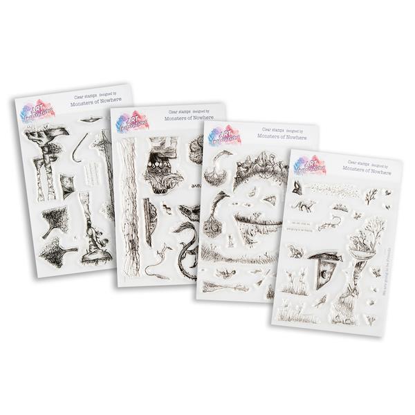 Art Inspirations with Monsters of Nowhere - Water & Air Stamp Col - 022118