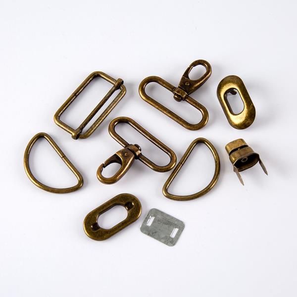 M-Adam Designs Antique Brass  Hand Bag Hardware Pack - 25mm - 022982