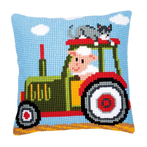 Vervaco Tractor 1 Cross Stitch Cushion Kit - 024621