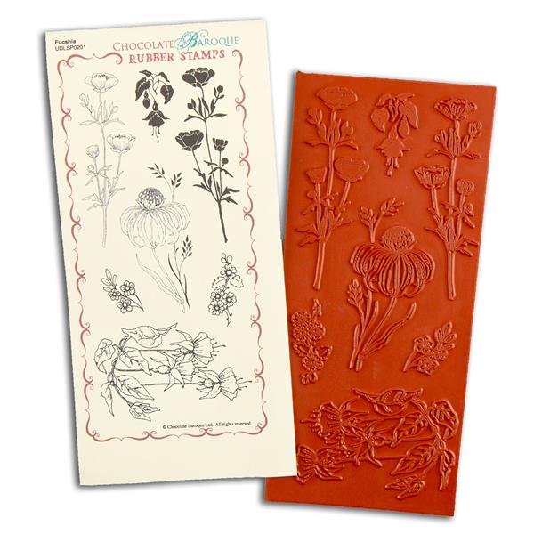 Chocolate Baroque Fuchsia DL Mounted Stamp Sheet - 7 Images - 025549