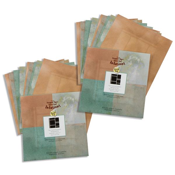 Clarity Crafts 2 x 8x8" Infusions Layout Paper Packs - Abstract 1 - 025626