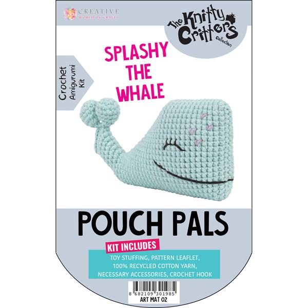 Knitty Critters Splashy the Whale Pouch Pals Crochet Kit - 027999