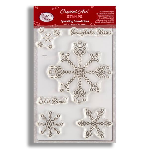 Crystal Art A6 Stamp Set - Sparkling Snowflakes - 029186
