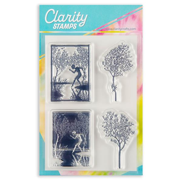 Clarity Crafts Dippy Toe Lady 2 Way Overlay A6 Stamp Set - 4 Stam - 030373