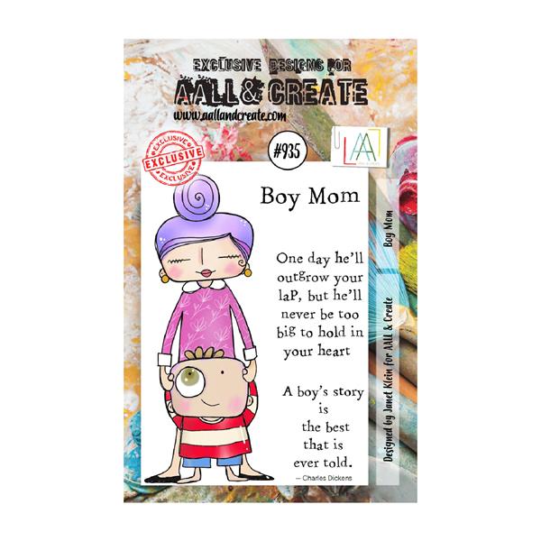 AALL & Create Janet Klein A7 Stamp Set - Boy Mom - 4 Stamps - 032014