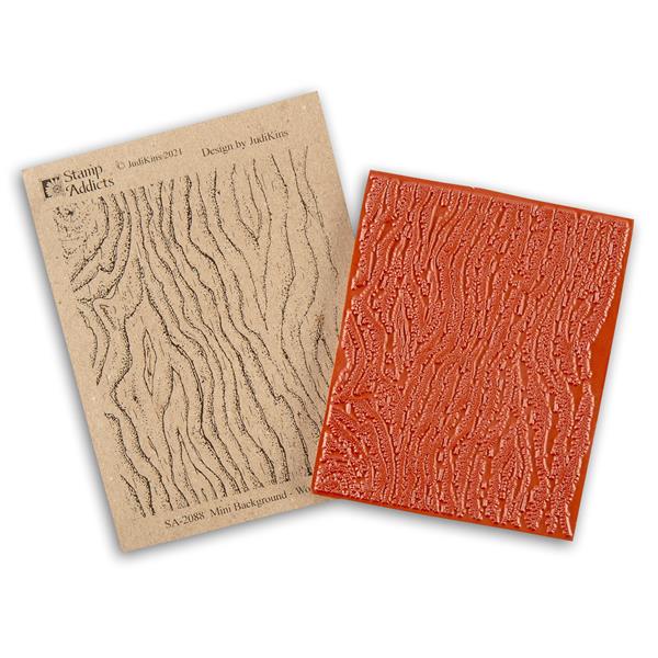 Stamp Addicts Mini Background - Woodgrain - Cling Mounted Rubber  - 032991