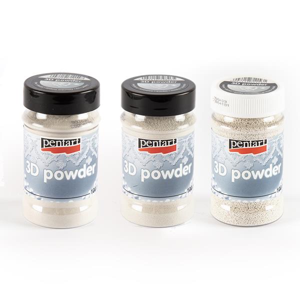 Pentart 3D Powder Bundle - 3 x 100ml - Fine, Medium & Coarse - 034896