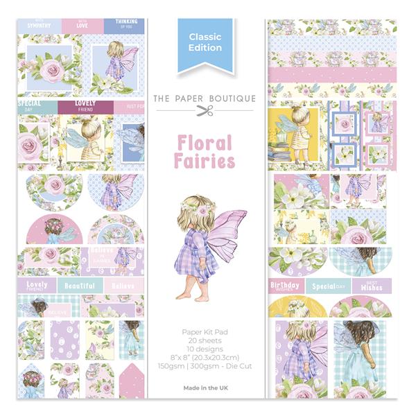 The Paper Boutique Floral Fairies Paper Kit Pad - 20 8x8" Sheets - 035288