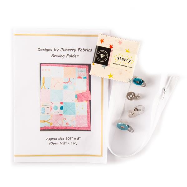 Juberry Designs Starry Mini Charm Pack with Pattern, Zip and Snap - 036086