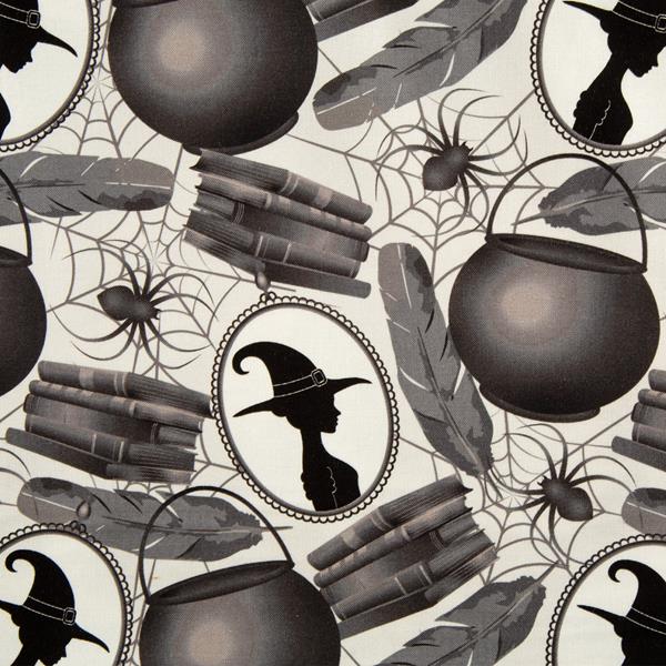 The Craft Cotton Co Gothic Halloween Spell Cast 1m Fabric Piece - 036181