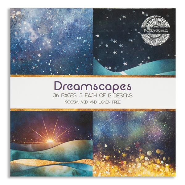 Funky Fossil 8x8 Dreamscapes Paper Pad - 036527