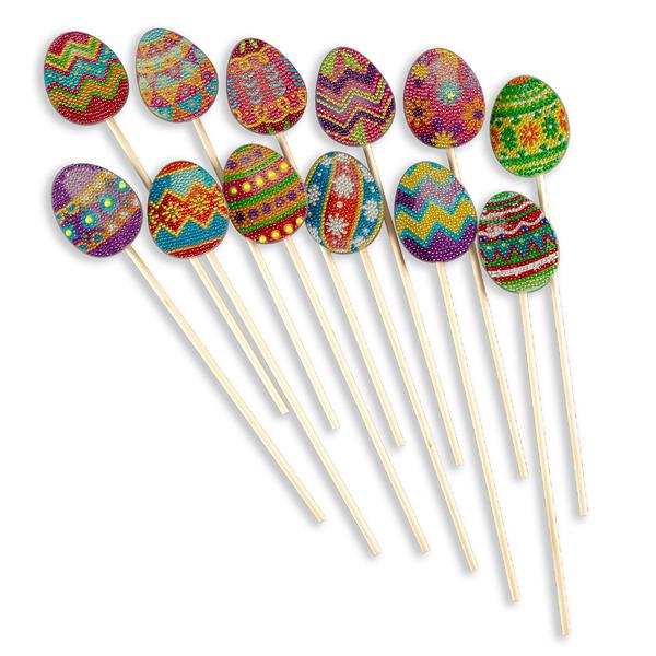 Crystal Art Easter Sticks - Set of 12 - 038186