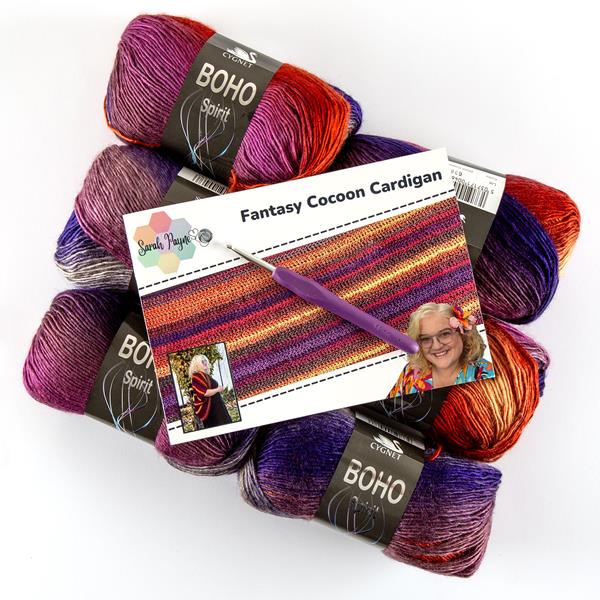 Sarah Payne Crochets Cosmic Cocoon Cardigan Kit - Includes: Patte - 046707