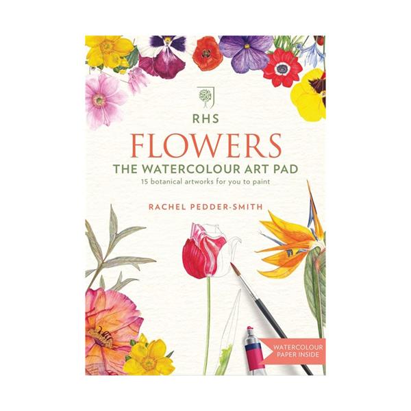 RHS Flowers Watercolour Art Pad - 15 Botanical Artworks for you t - 048829