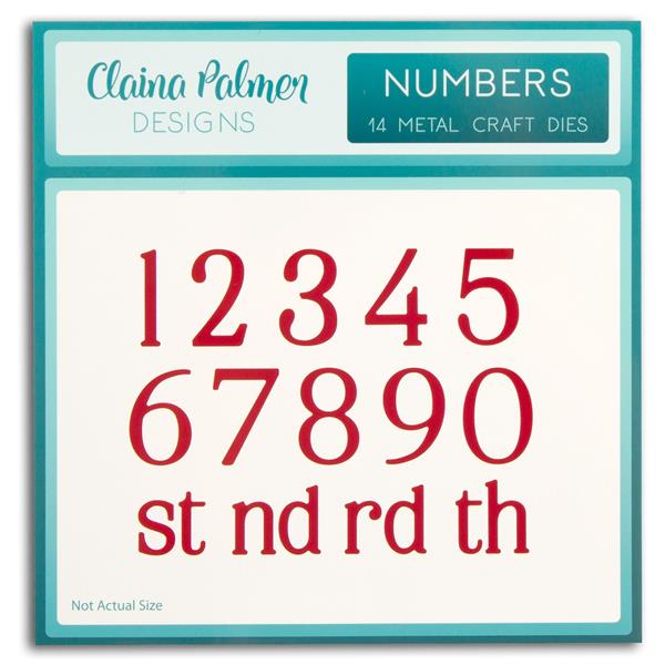 Claina Palmer Designs Numbers Die Set - 14 Dies - 052021