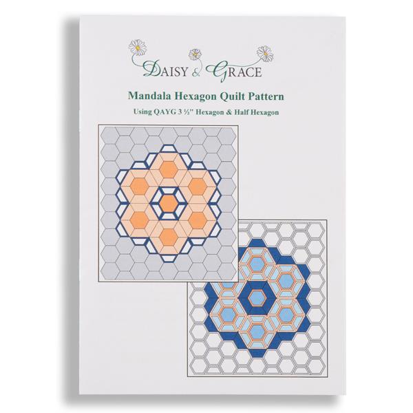 Daisy & Grace Quilt As You Go 3 1/2" Hexagon Mandala Quilt Patter - 057031