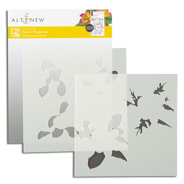 Altenew Exotic Plumerias Simple Coloring Stencil Set (2 in 1) - 057464