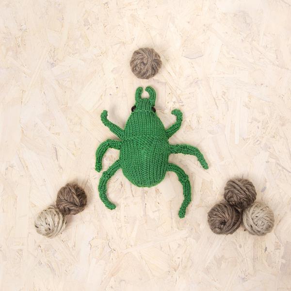 Sincerely Louise Scarab Beetle Knitting Kit with Scrap Yarn Chall - 061192
