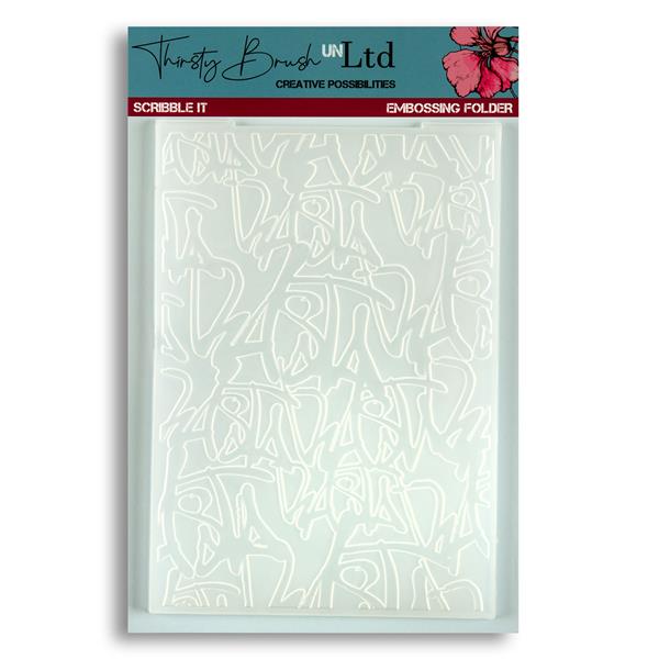 Thirsty Brush 5 x 7" Embossing Folders - Scribble It - 061370
