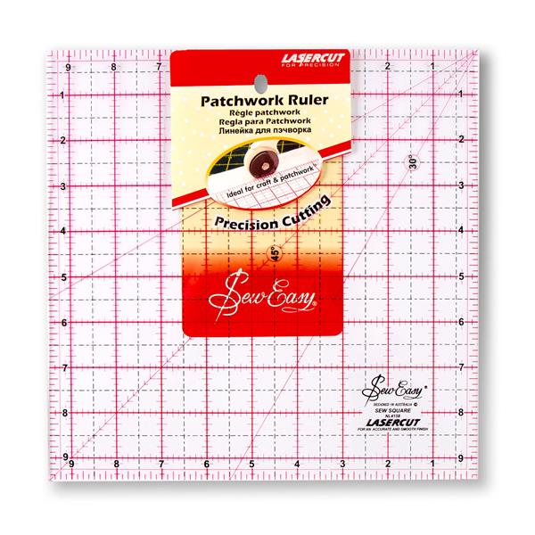 Sew Easy Patchwork Square Ruler - 9.5" x 9.5" - 061488