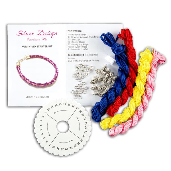 Silvar Design Kumihimo Starter Kit - Makes 10 Bracelets - 064546