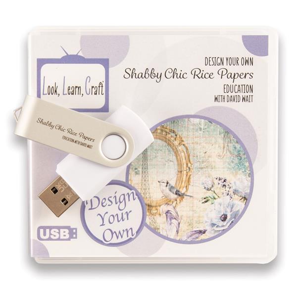 My Craft Studio Design Your Own Shabby Chic Rice Paper USB + Education USB  & Rice Paper - Highlight Crafts