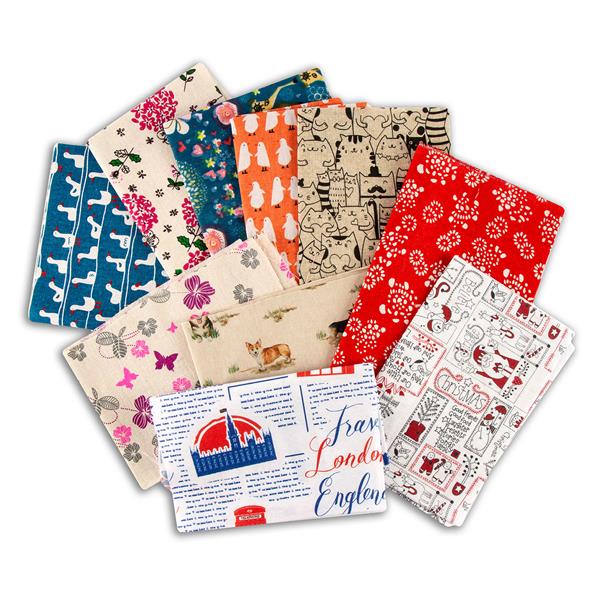 Make-it-Joe Cotton Canvas Fabric Bundle - Includes: 10 x Fabric P - 070035