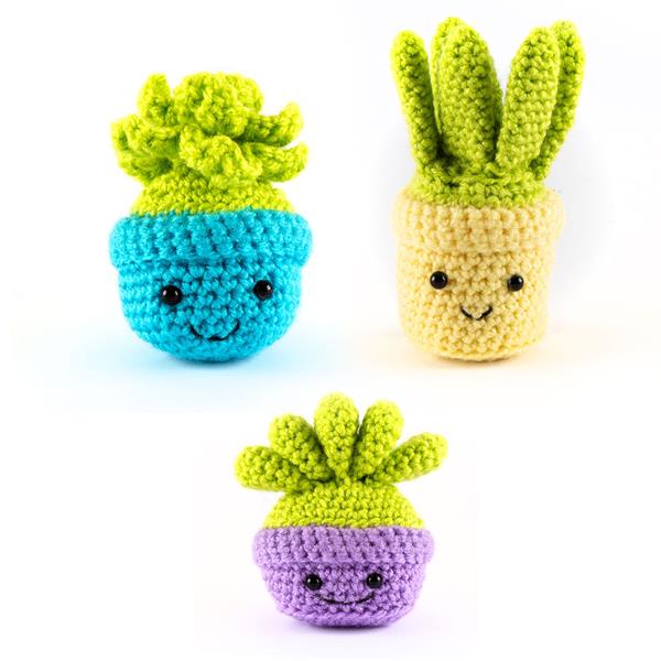 CroCreate Amigurumi 3 x Succulent Crochet Pattern Bundle - 070833