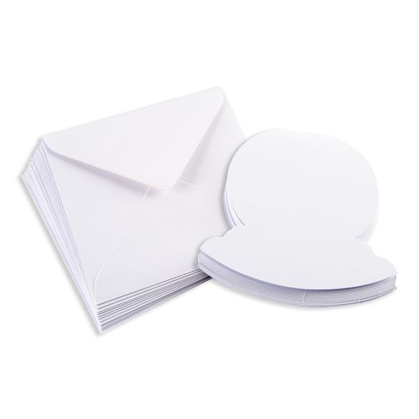 Kanban Crafts White Circle Rocker Cards & Envelopes - Pack of 10 - 071351