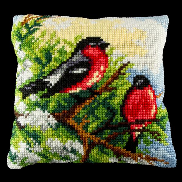 House with Flowers Orchidea Cushion Cross-Stitch 40 x 40cm