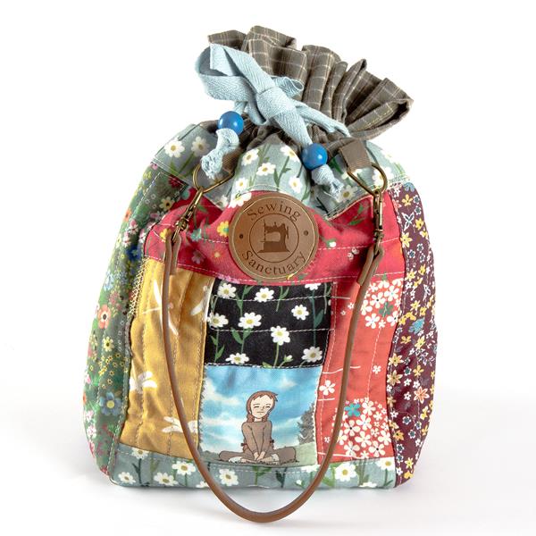Sewing-Sanctuary Luna Ann Bag Kit - Fabrics, Wadding, Twil Tape,  - 077322